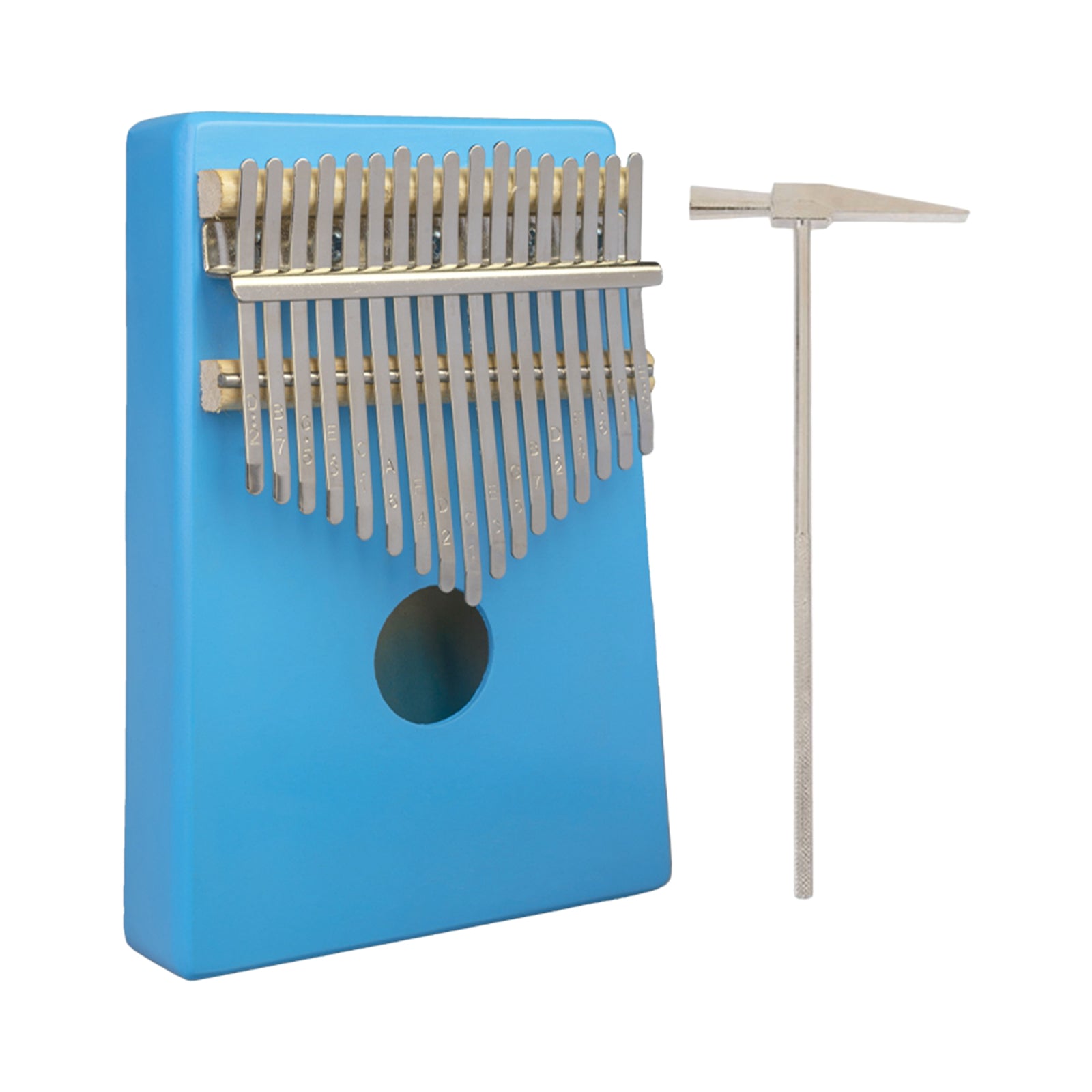 17-Key Kalimba Thumb Piano Toy Maple Finger Piano with Tune Hammer