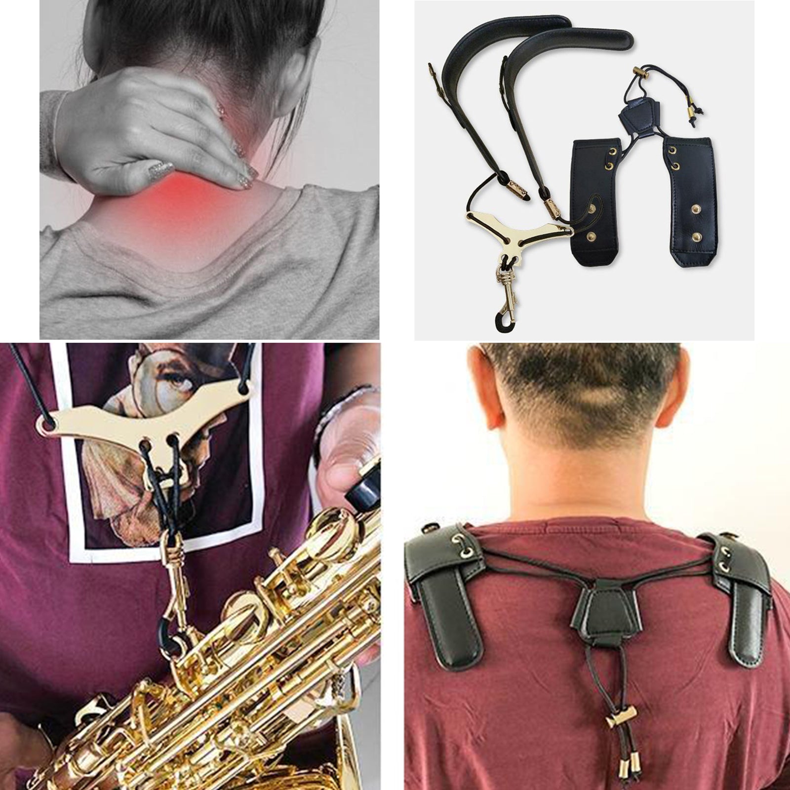 Adjust Shoulder Saxophone Neck Strap Shoulder Belt for Tenor Soprano Sax