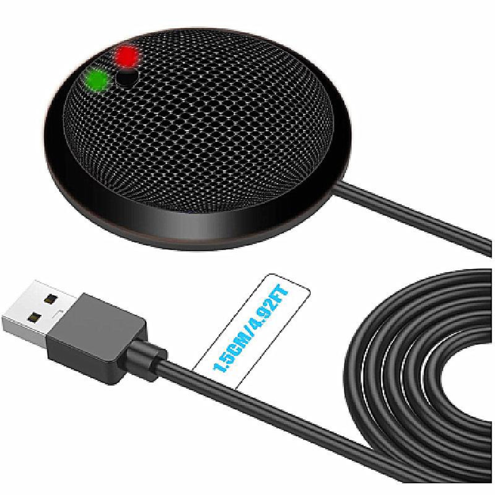 USB 360 Pickup Microphone Conference Speech Mic For Desktop Computer Laptop