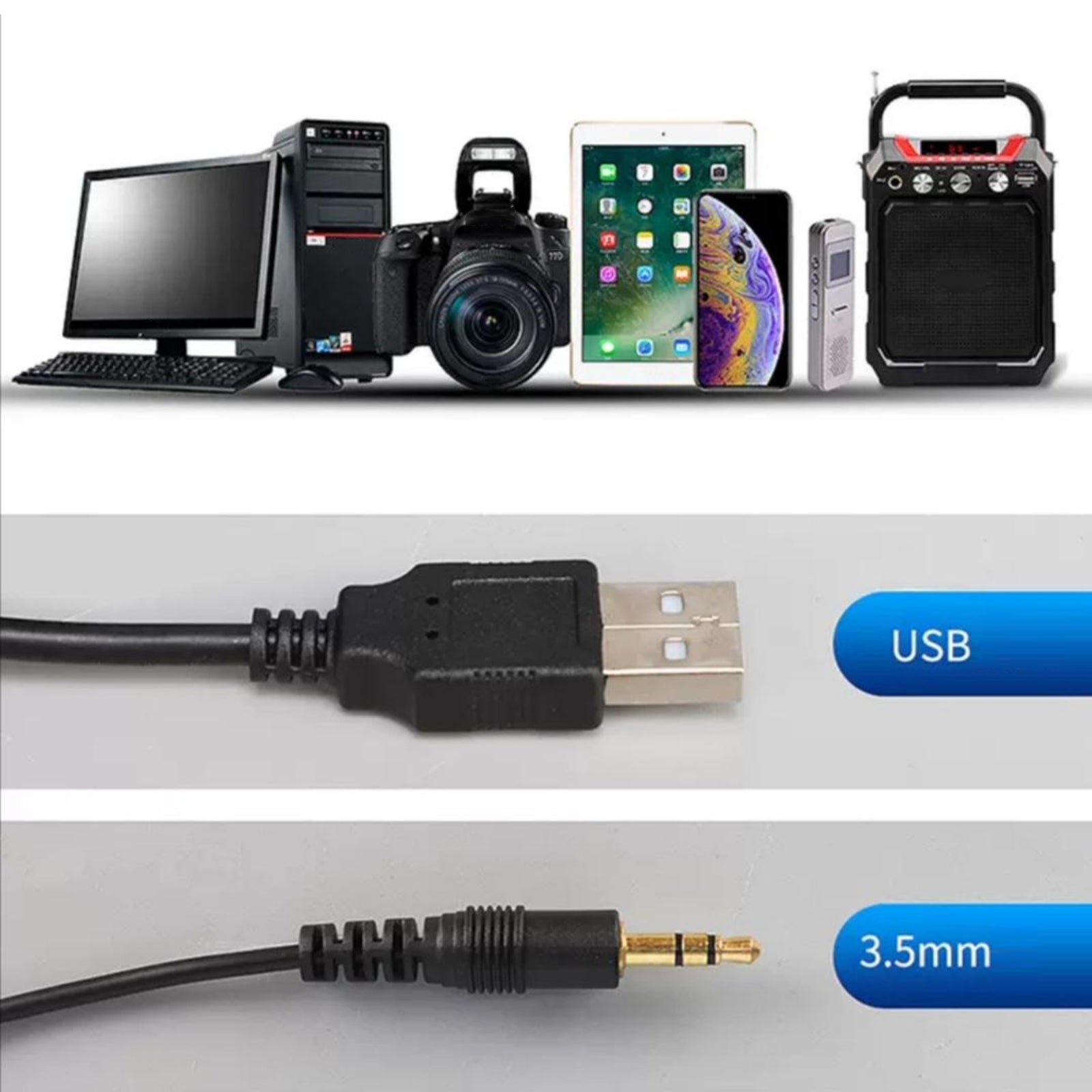 USB 360 Pickup Microphone Conference Speech Mic For Desktop Computer Laptop