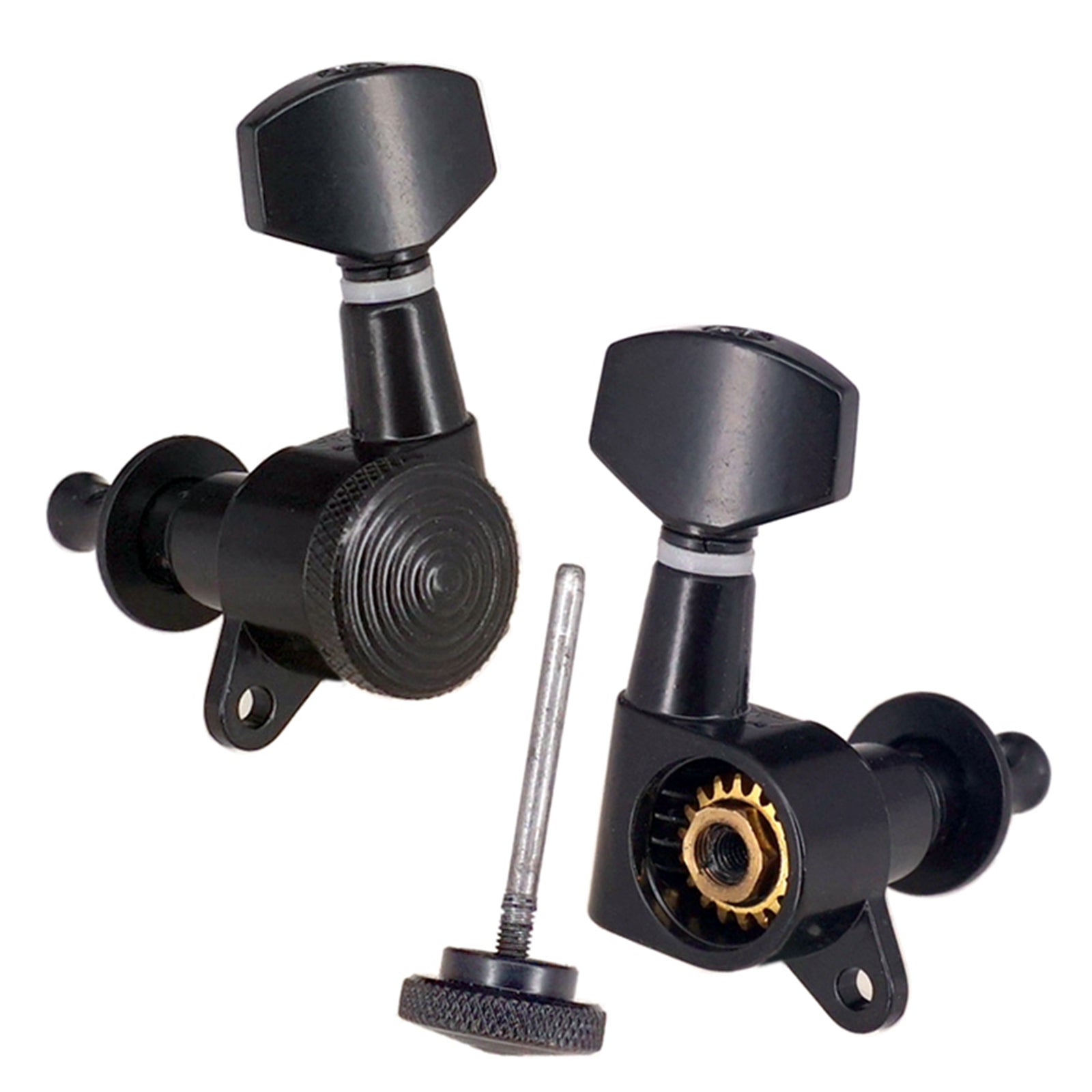 Black Electric Guitar Tuning Pegs Keys Tuners Machine Heads 6R Right Set