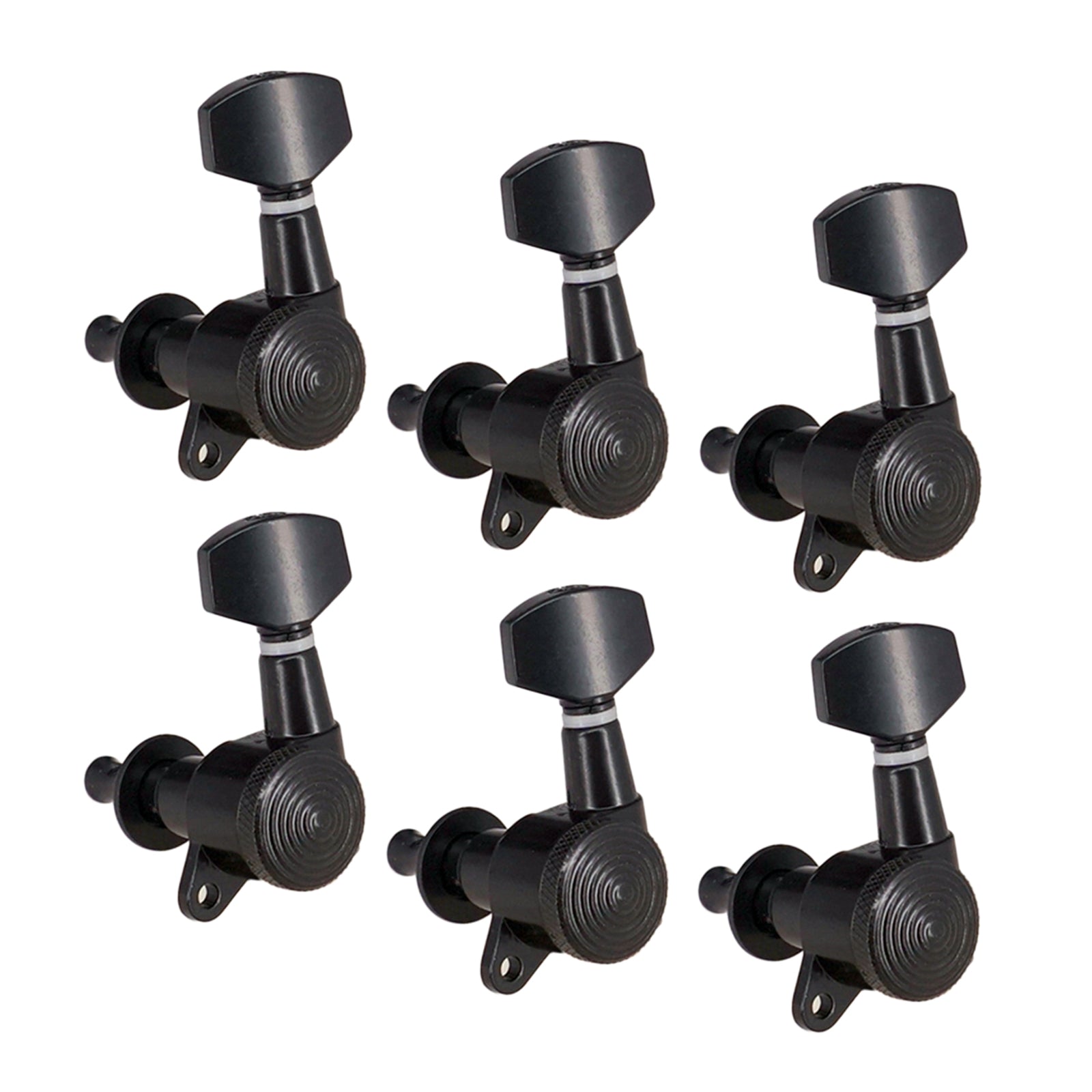 6 Pieces Guitar String Tuning Pegs,Tuner Machine Heads Knobs 6L Black