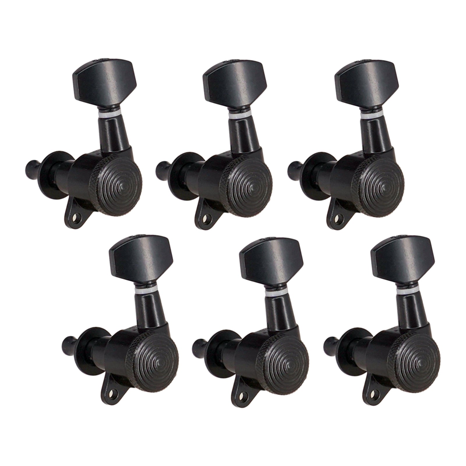 6 Pieces Guitar String Tuning Pegs,Tuner Machine Heads Knobs 6L Black