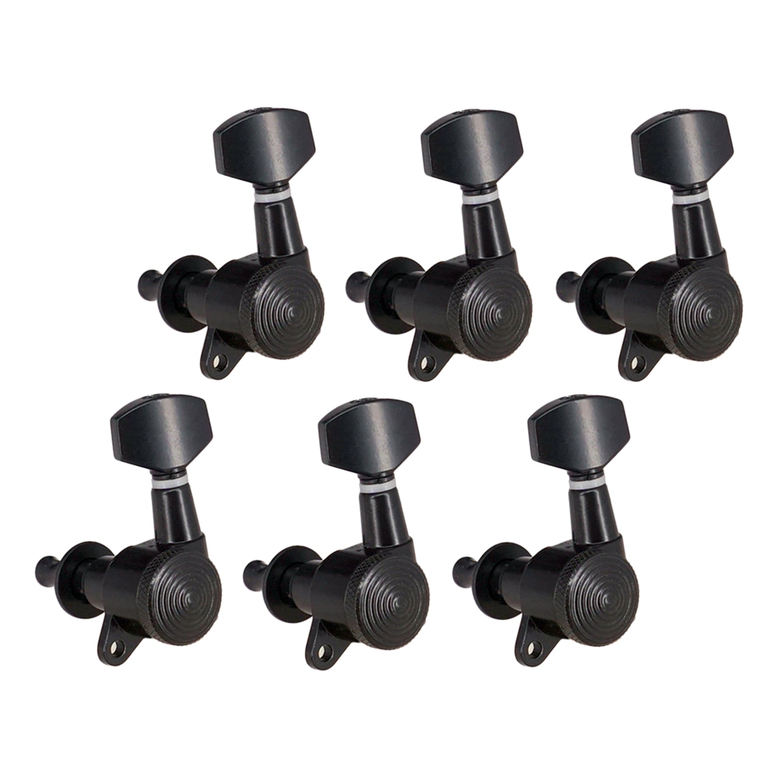 6 Pieces Guitar String Tuning Pegs,Tuner Machine Heads Knobs 6L Black