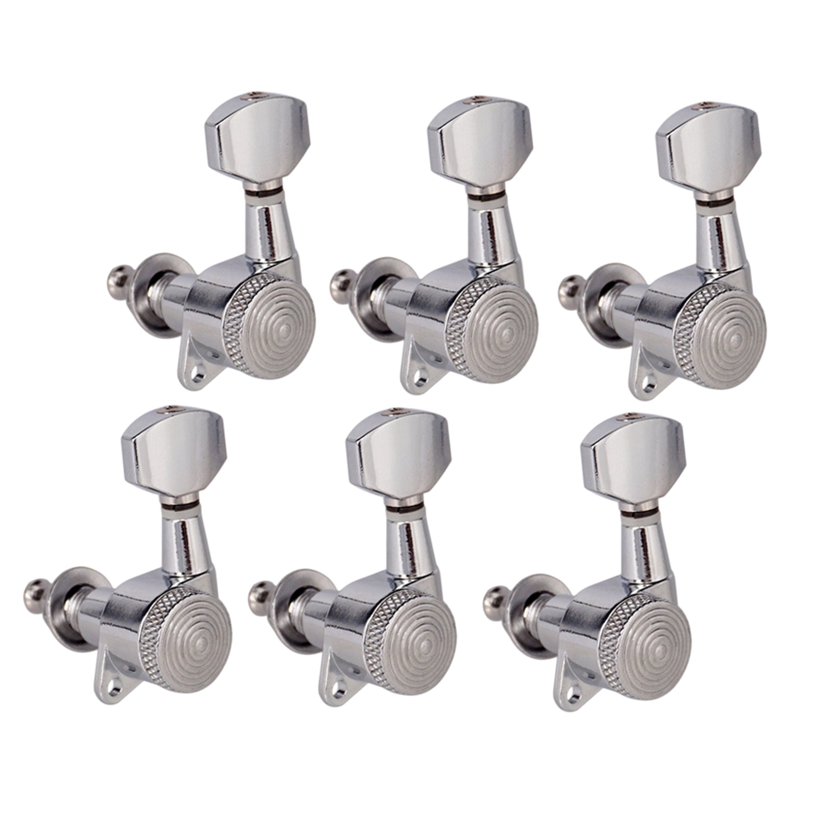 6 Pieces Guitar String Tuning Pegs,Tuner Machine Heads Knobs 6L Silver