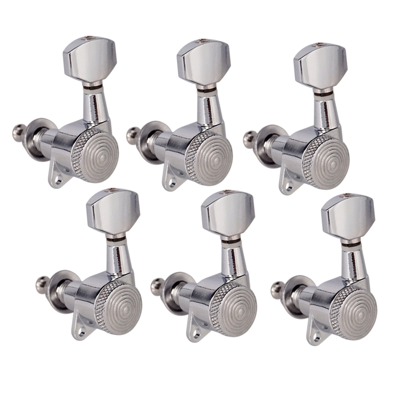 6 Pieces Guitar String Tuning Pegs,Tuner Machine Heads Knobs 6L Silver