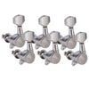 6 Pieces Guitar String Tuning Pegs,Tuner Machine Heads Knobs 6L Silver