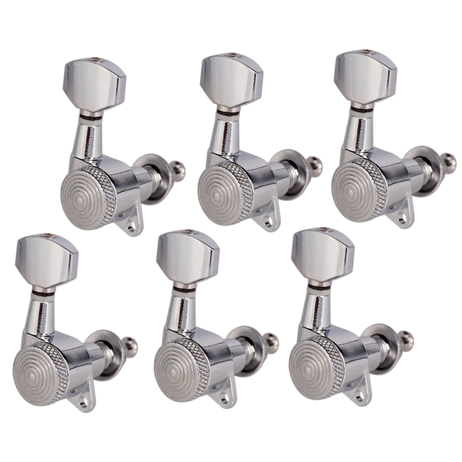 6 Pieces Guitar String Tuning Pegs,Tuner Machine Heads Knobs 6R Silver