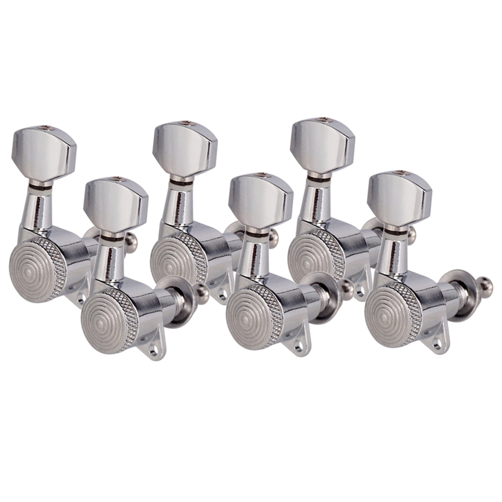 6 Pieces Guitar String Tuning Pegs,Tuner Machine Heads Knobs 6R Silver