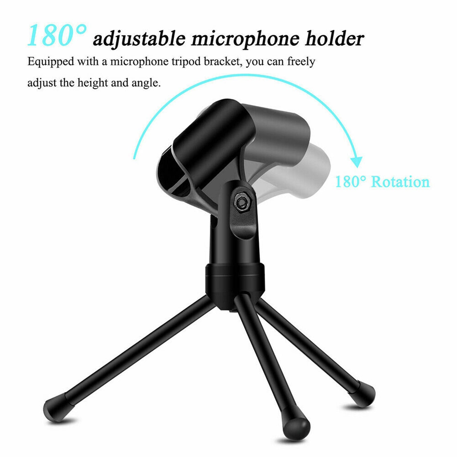 Professional Audio Condenser Microphone Mic Studio Recording with Tripod