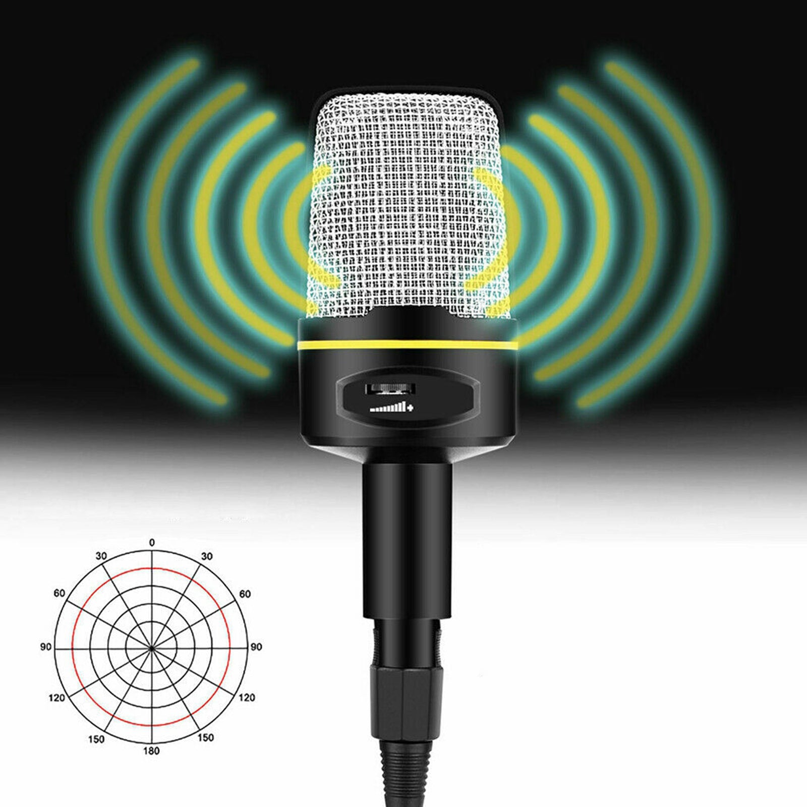 Professional Audio Condenser Microphone Mic Studio Recording with Tripod