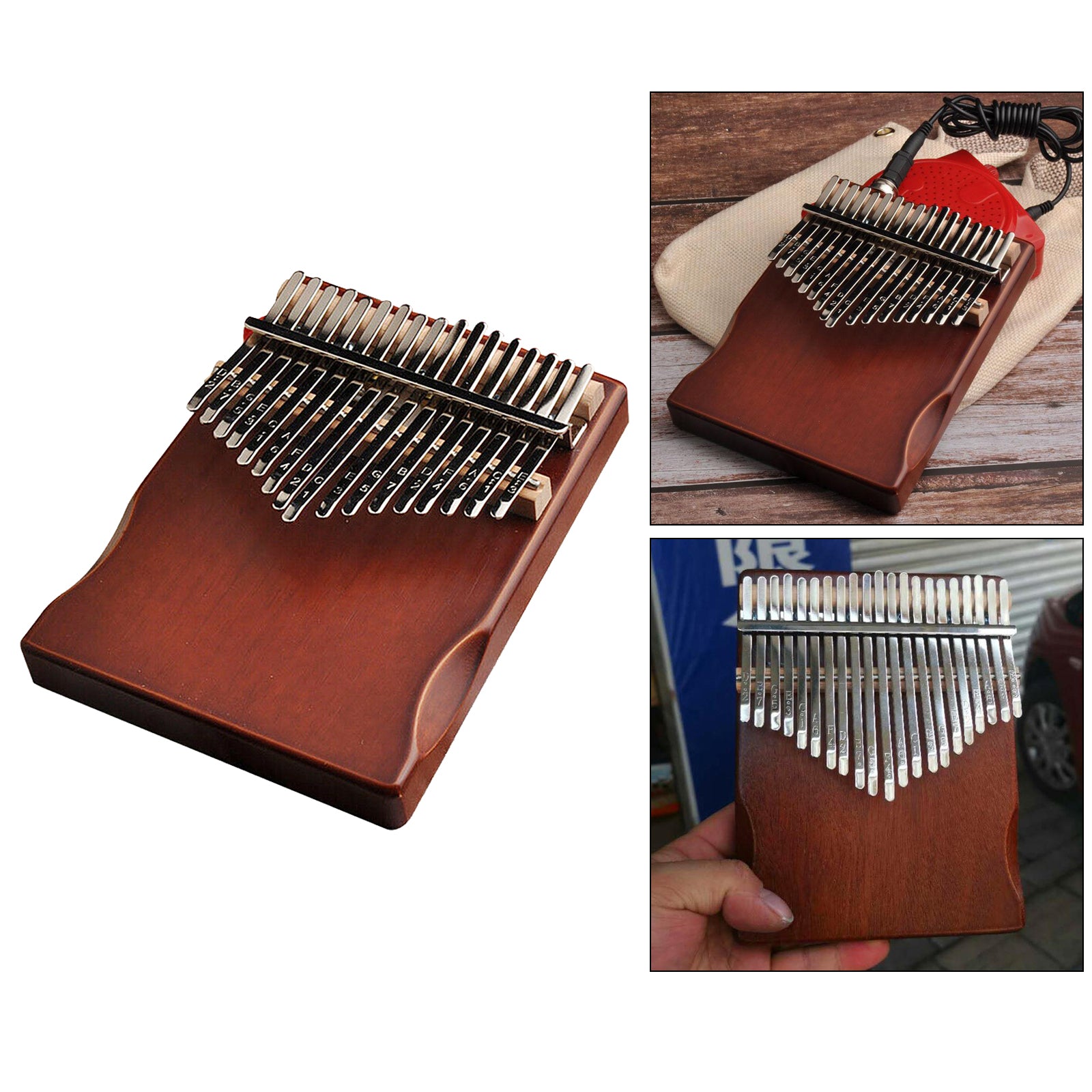 Kalimba Thumb Piano 17 Keys Musical Instruments,Finger Piano Gifts Coffee