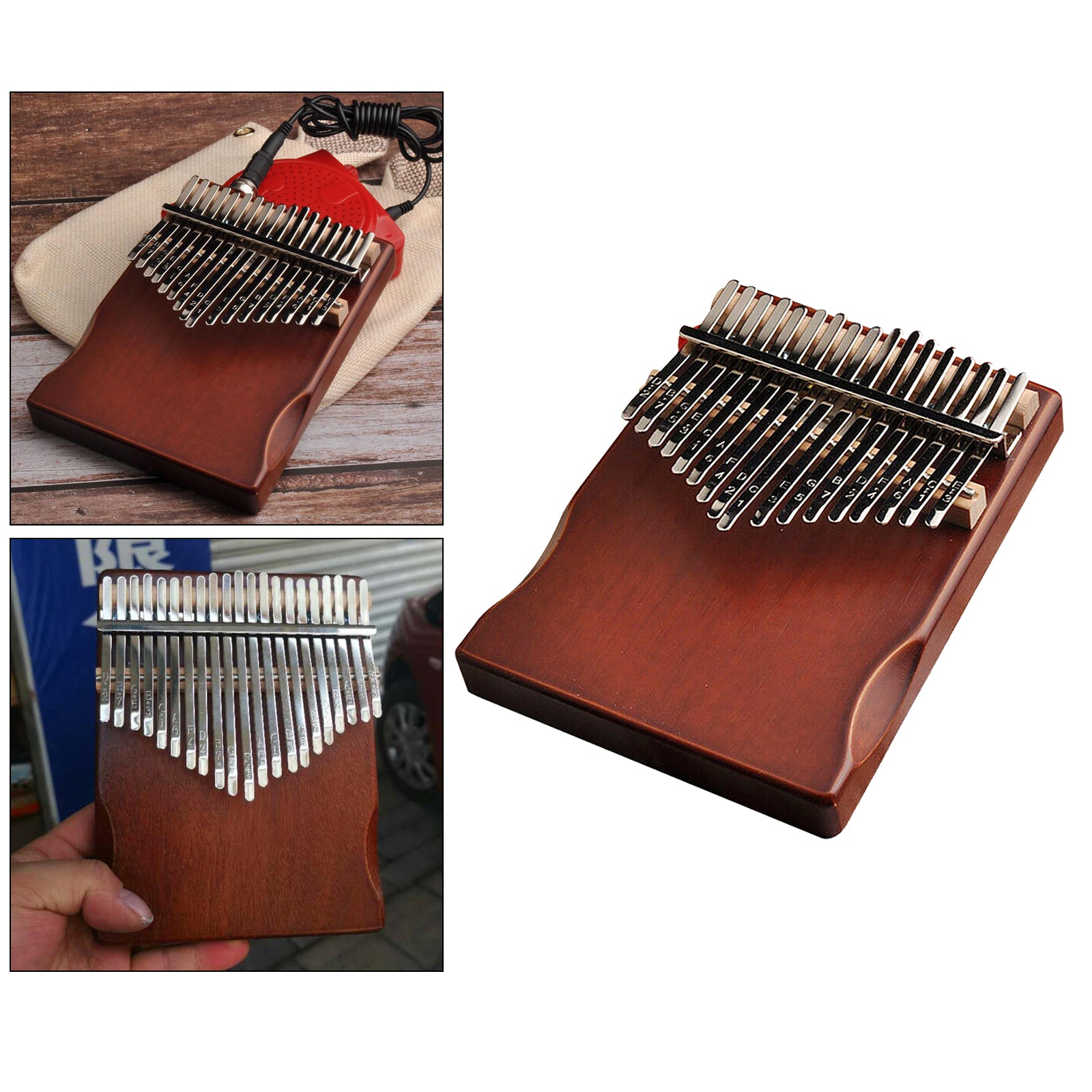 Kalimba Thumb Piano 17 Keys Musical Instruments,Finger Piano Gifts Coffee