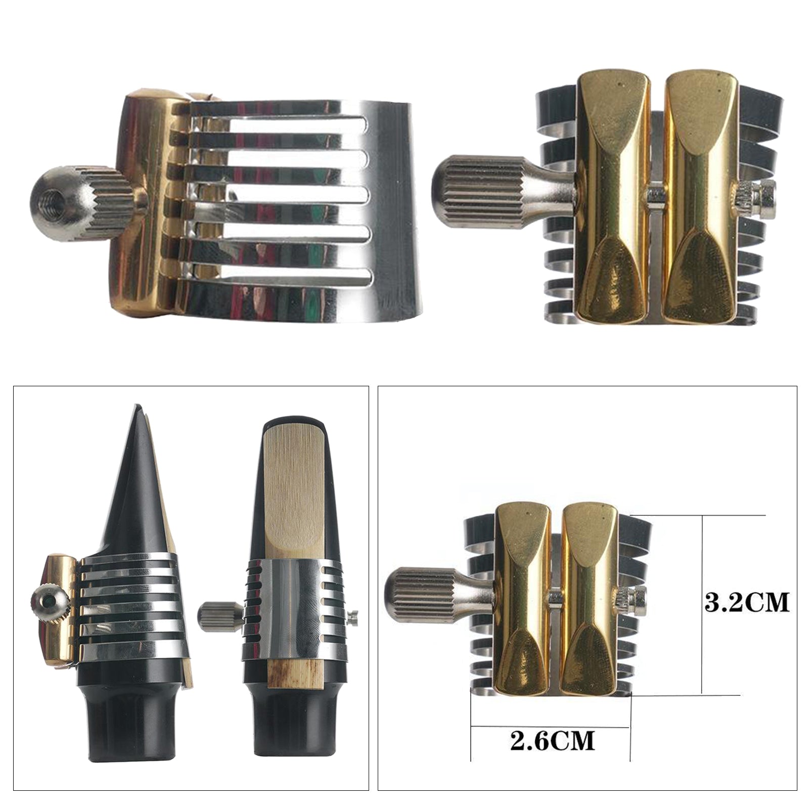 1 Pc Zinc Alloy Sax Ligature for Saxophone Mouthpiece Sax Parts Tenor