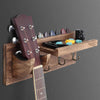 Vintage Wooden Wall Mounting Guitar Holder Stand Display Rack Wall Shelf wood