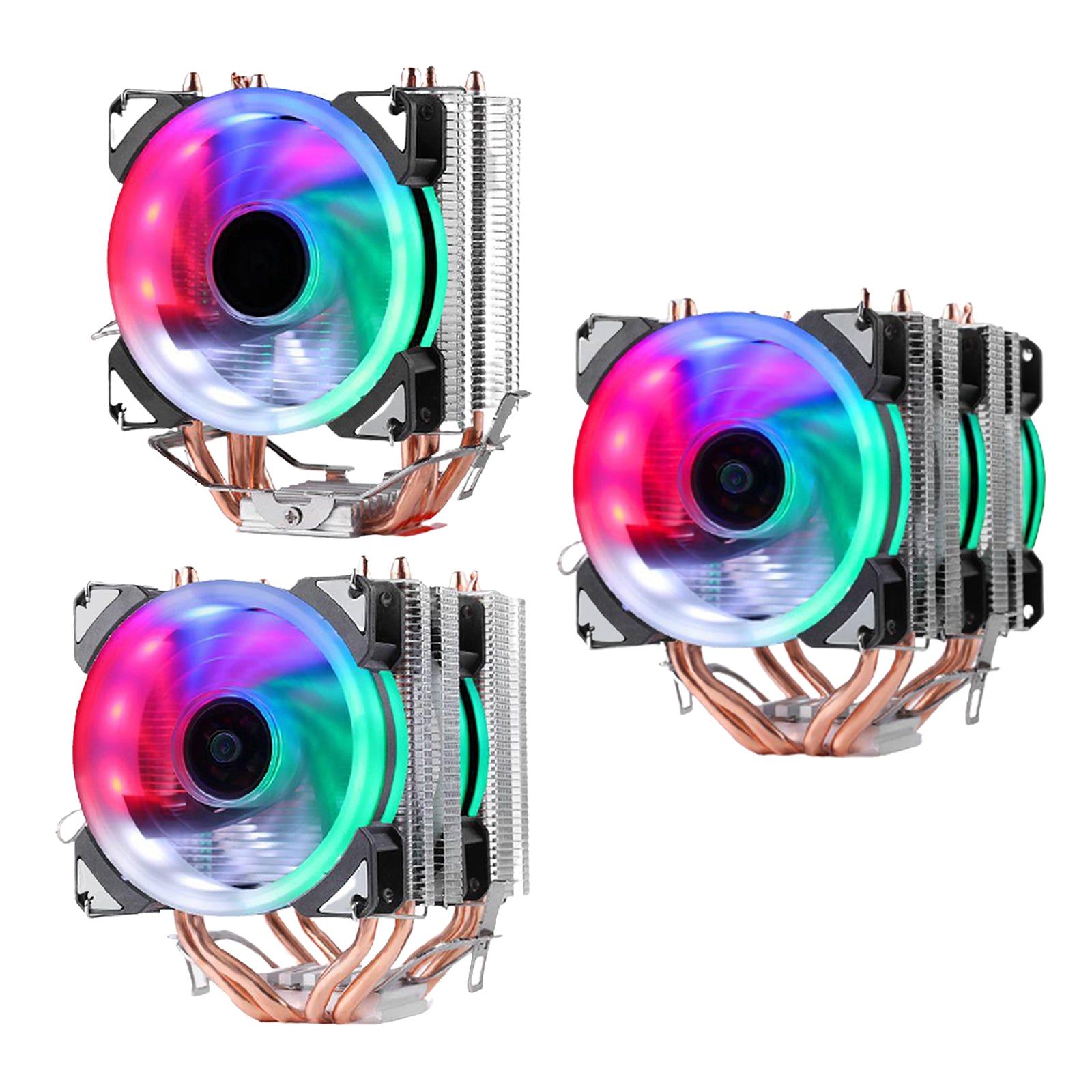 CPU Cooler Dual Cooling Tower RGB Fans for AMD Intel Single tower 1 fan