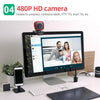 480P Desktop Computer USB Web Camera Webcam Manual Focus Black Silver