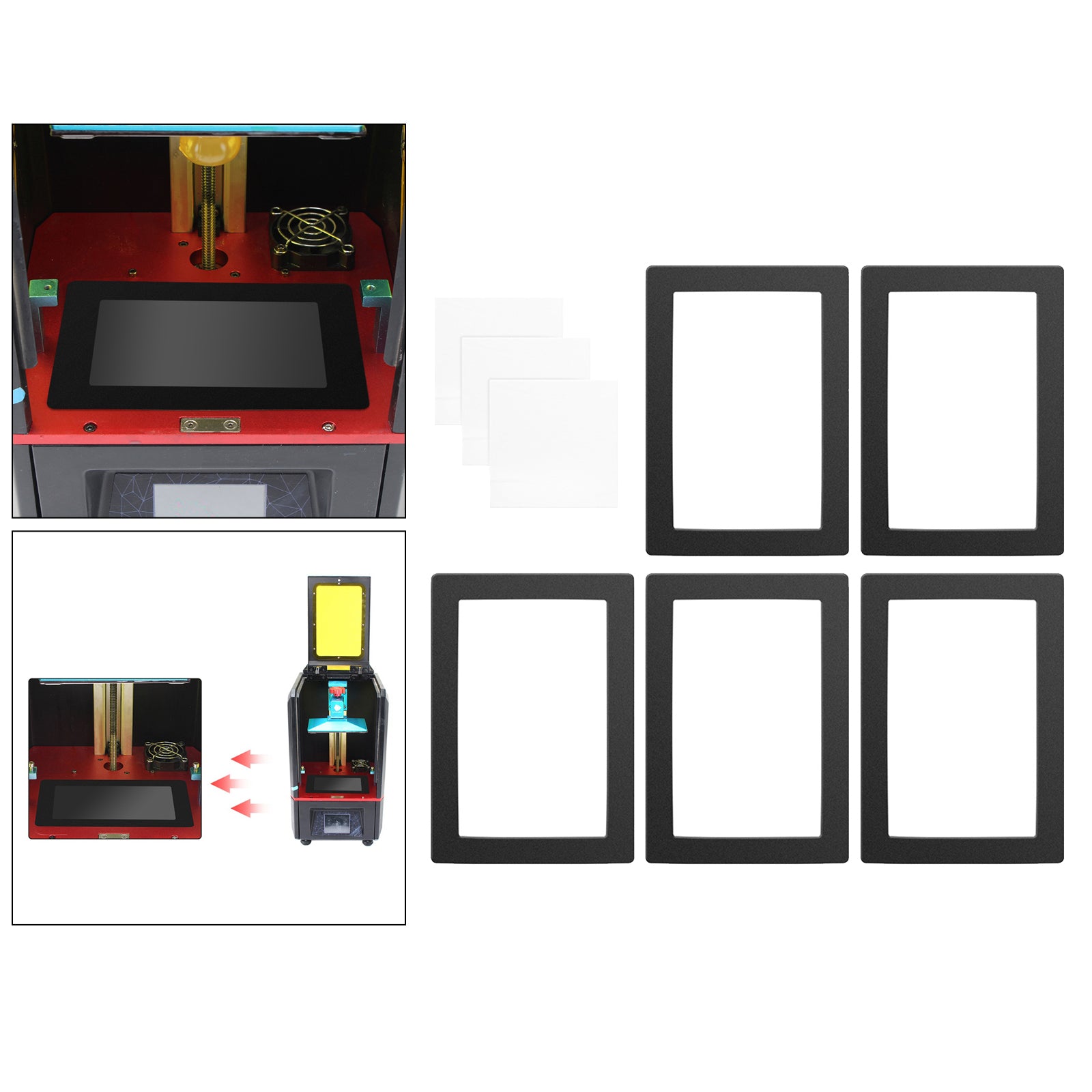 3D Printer 241x171mm Stick On Gasket Protection Prevent Resin Spill FEP Film