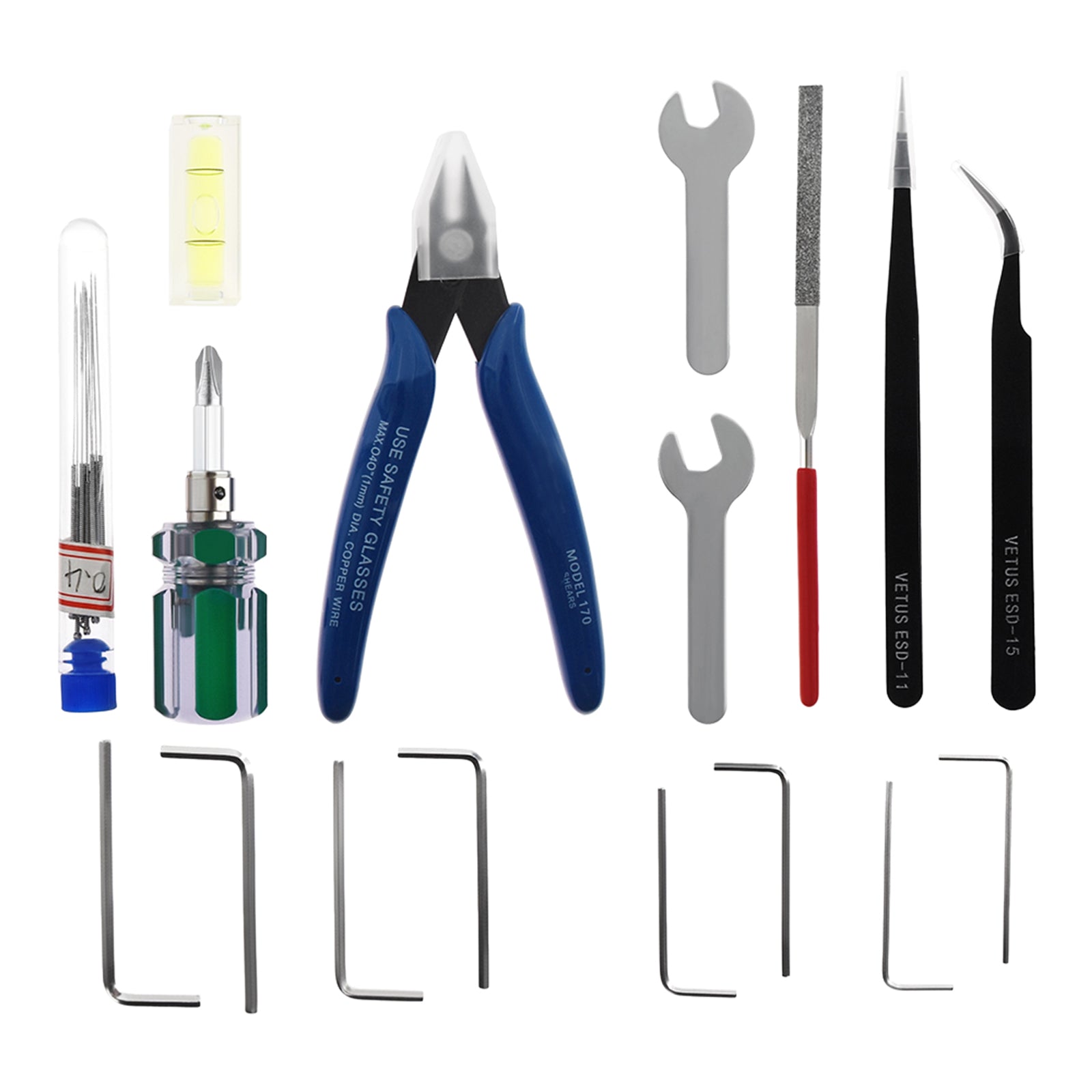 3D Printer Cleaning Tool Kit Clean Finish Pliers Tweezers Allen Key Set