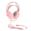 Over Ear Gaming Headset Headphones for Gamer Double 3.5mm Interface Pink