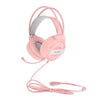 Over Ear Gaming Headset Headphones for Gamer Double 3.5mm Interface Pink