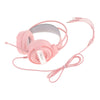 Over Ear Gaming Headset Headphones for Gamer Double 3.5mm Interface Pink