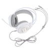 Professional Over Ear Gaming Headset Headphones Double 3.5mm Interface White