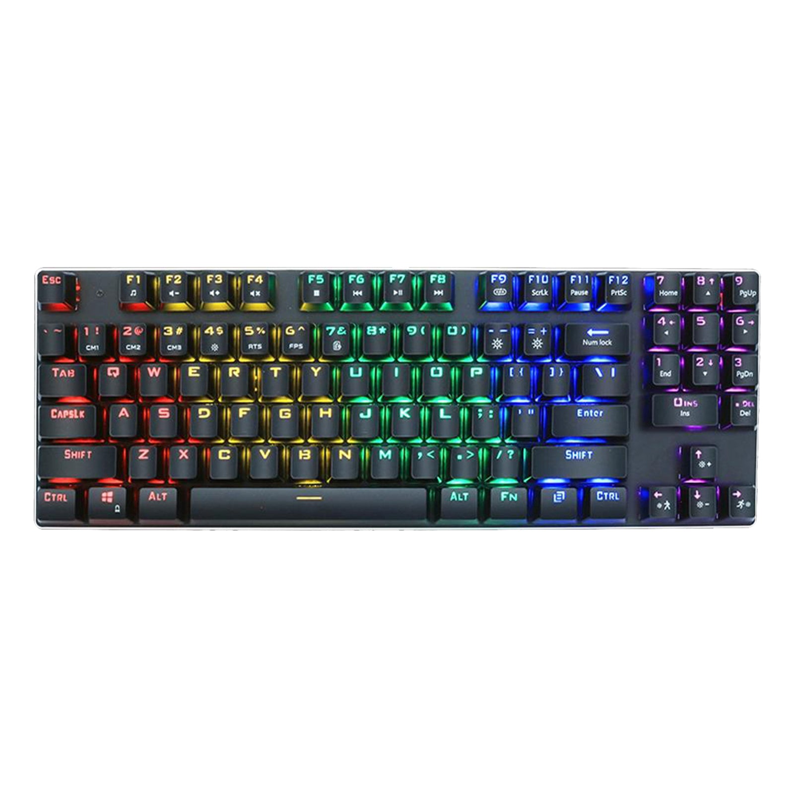 Mechanical Gaming Keyboard USB Wired 89 Keys Backlight Laptop Brown Switch