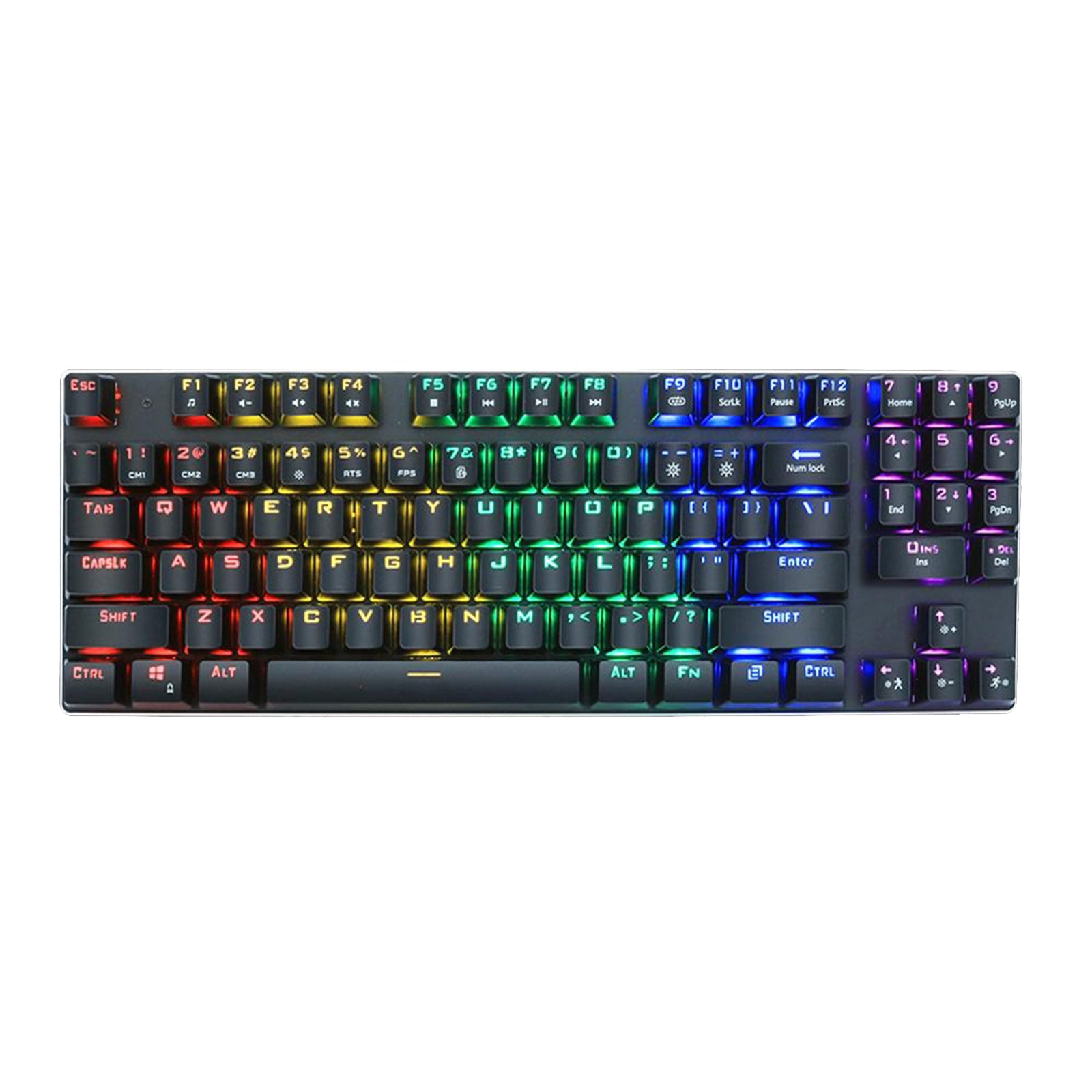 Mechanical Gaming Keyboard USB Wired 89 Keys Backlight Laptop Brown Switch