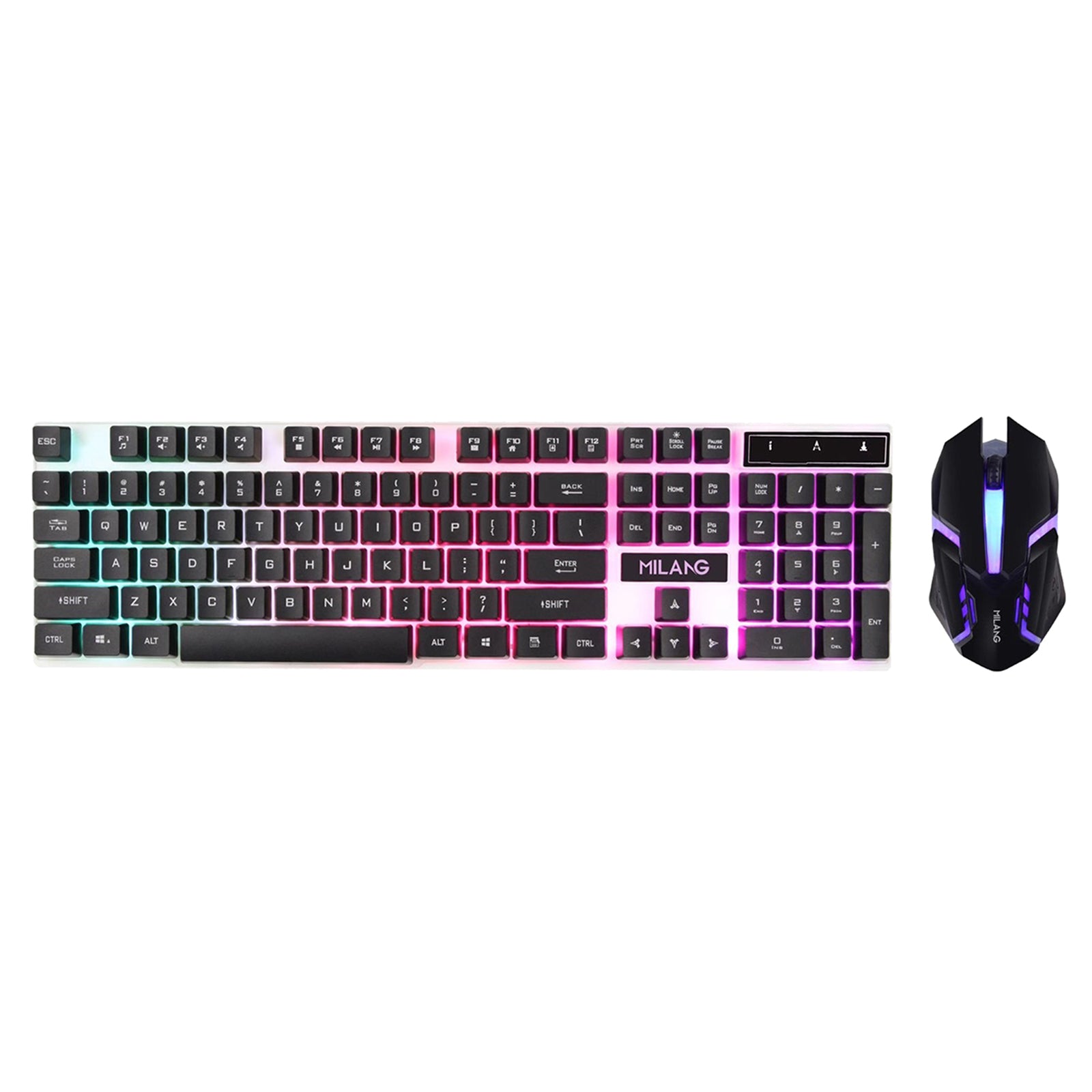 RGB Backlit Mechanical Gaming Keyboard 104 Keys USB  Black  Keyboard mouse