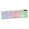 RGB Backlit Mechanical Gaming Keyboard 104 Keys USB  White Keyboard