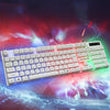 RGB Backlit Mechanical Gaming Keyboard 104 Keys USB  White Keyboard