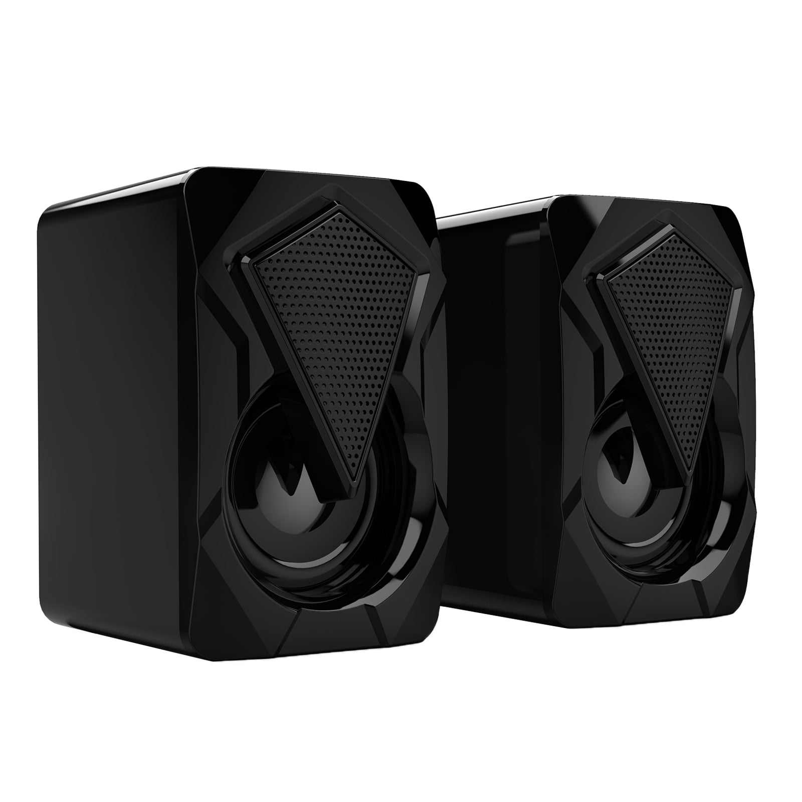 Computer Speakers 2* 3W Gaming PC Loud Speaker RGB with Enhanced Stereo Bass