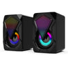 Computer Speakers 2* 3W Gaming PC Loud Speaker RGB with Enhanced Stereo Bass