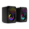 Computer Speakers 2* 3W Gaming PC Loud Speaker RGB with Enhanced Stereo Bass