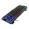 K16 87-Key USB Wired Gaming Keyboard Rainbow Backlight Keypads For PC Laptop