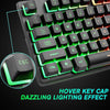 K16 87-Key USB Wired Gaming Keyboard Rainbow Backlight Keypads For PC Laptop