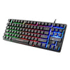 K16 87-Key USB Wired Gaming Keyboard Rainbow Backlight Keypads For PC Laptop