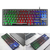 K16 87-Key USB Wired Gaming Keyboard Rainbow Backlight Keypads For PC Laptop