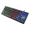 K16 87-Key USB Wired Gaming Keyboard Rainbow Backlight Keypads For PC Laptop