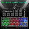 K16 87-Key USB Wired Gaming Keyboard Rainbow Backlight Keypads For PC Laptop