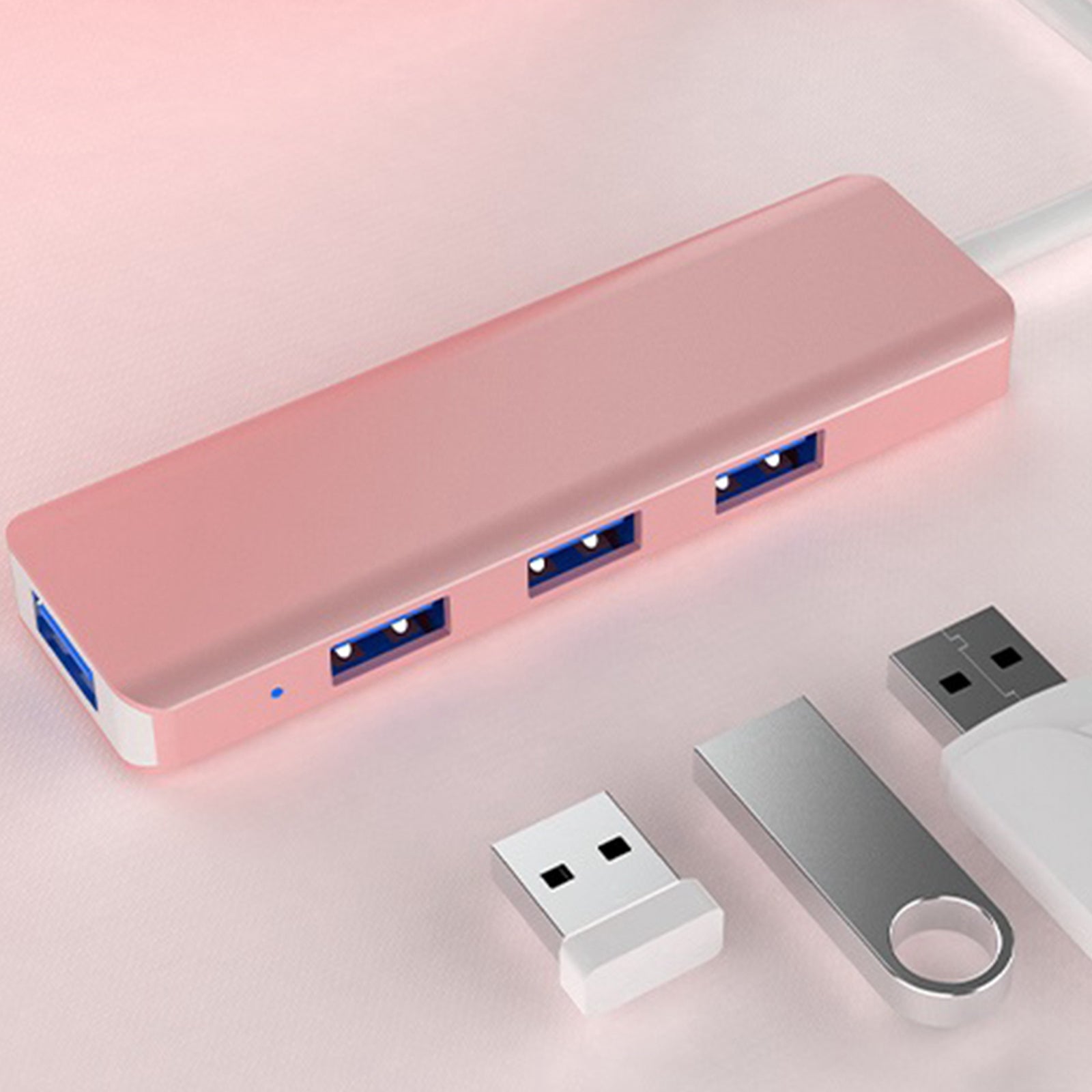 USB C HUB USB 3.0 Hub 4K HDMI Adapter 100W USB-C PD Charger AT101HP Pink