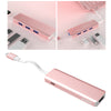 USB C HUB USB 3.0 Hub 4K HDMI Adapter 100W USB-C PD Charger AT101HP Pink