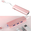 USB C HUB USB 3.0 Hub 4K HDMI Adapter 100W USB-C PD Charger AT101HP Pink