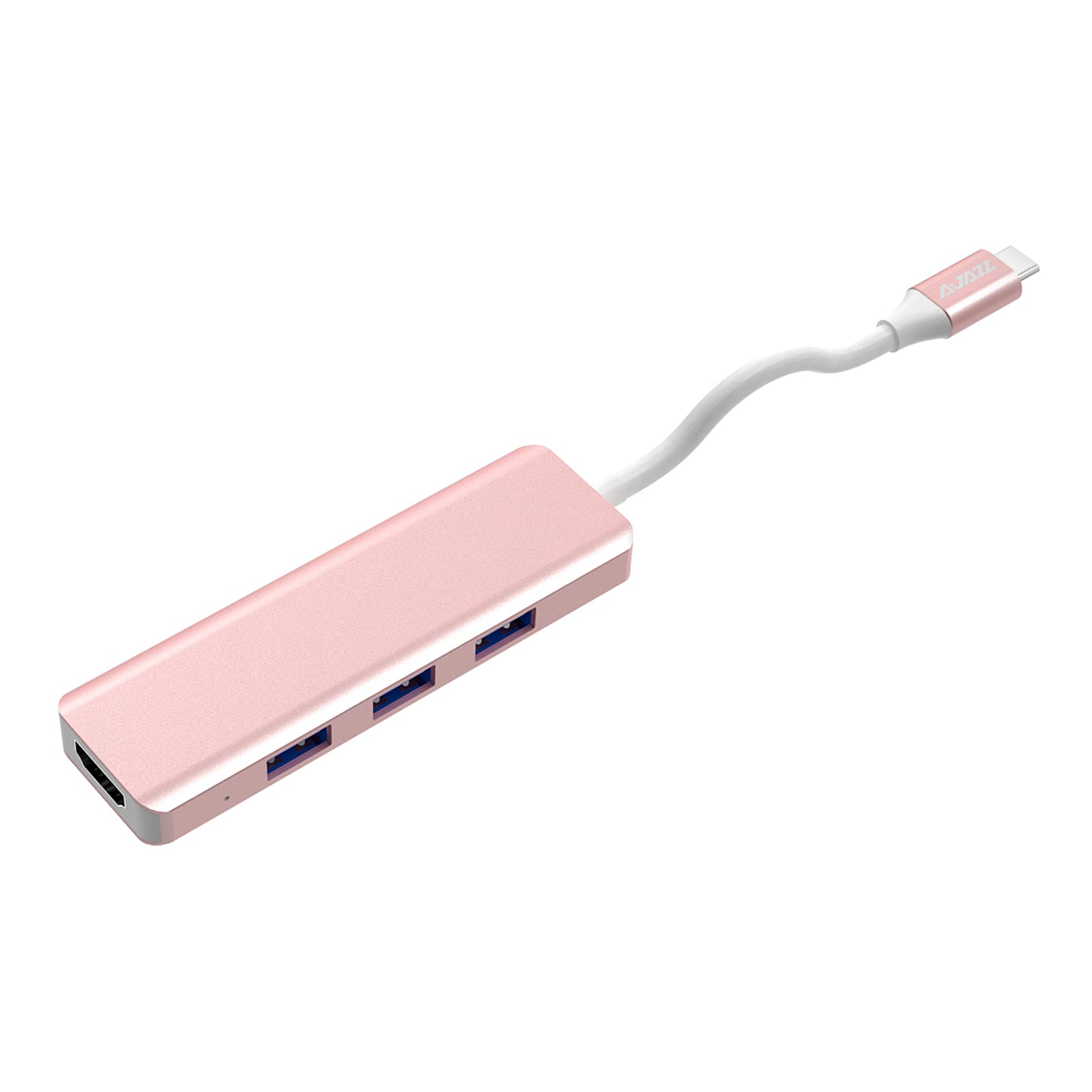 USB C HUB USB 3.0 Hub 4K HDMI Adapter 100W USB-C PD Charger AT101HP Pink