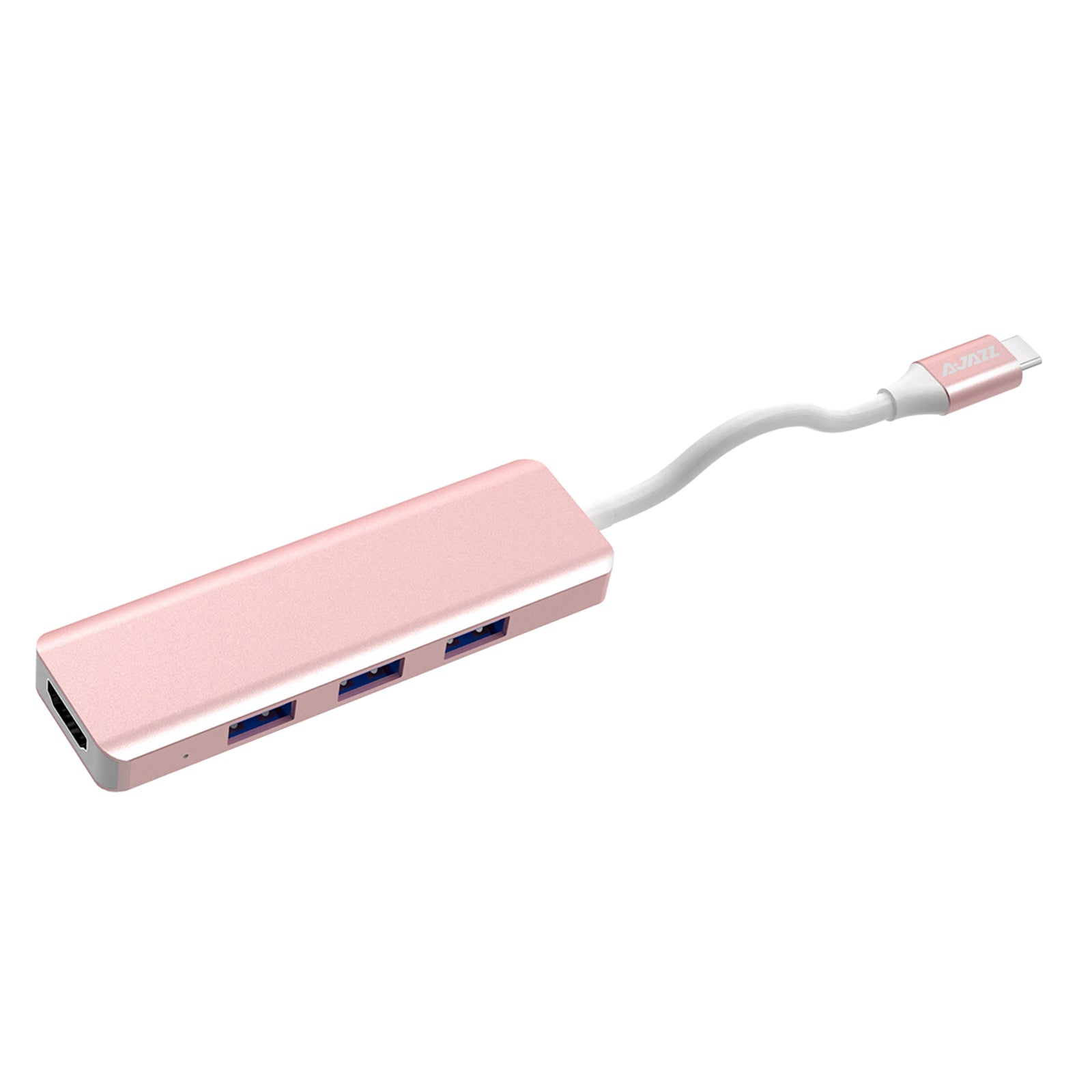 USB C HUB USB 3.0 Hub 4K HDMI Adapter 100W USB-C PD Charger AT101HP Pink