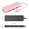 USB C HUB USB 3.0 Hub 4K HDMI Adapter 100W USB-C PD Charger AT101P Pink