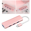 USB C HUB USB 3.0 Hub 4K HDMI Adapter 100W USB-C PD Charger AT101P Pink