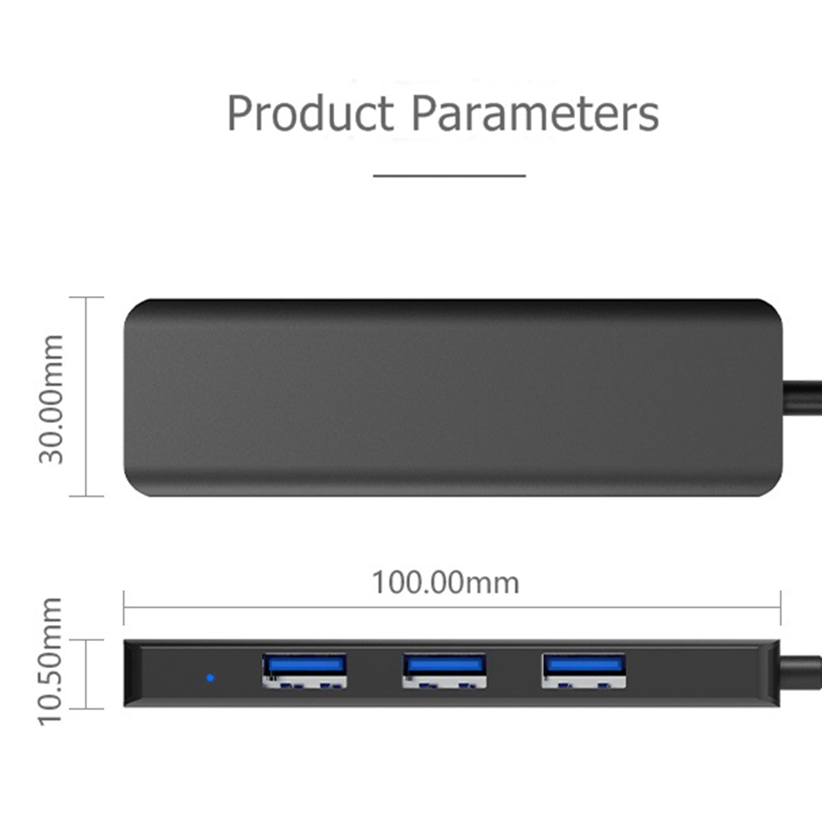 USB C HUB USB 3.0 Hub 4K HDMI Adapter 100W USB-C PD Charger AU101 Black