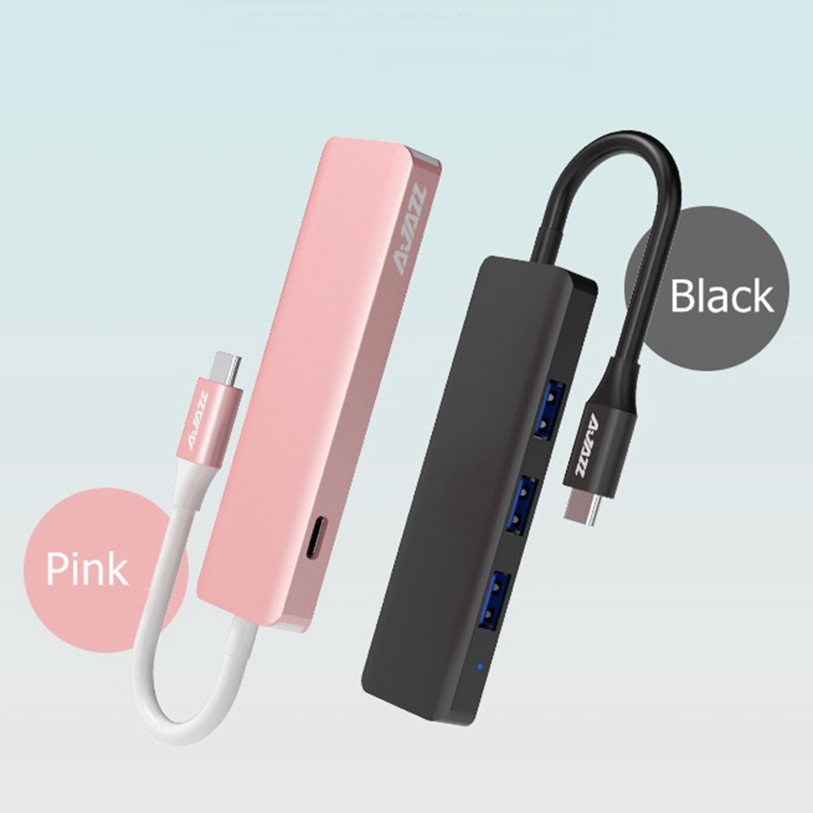 USB C HUB USB 3.0 Hub 4K HDMI Adapter 100W USB-C PD Charger AT101 Pink